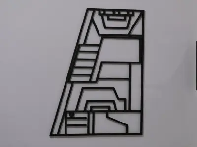 Squadron Hero Line Art Poster 3D print model