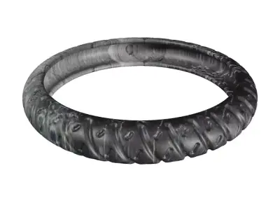 Antique Bike Tyre Low-poly 3D model