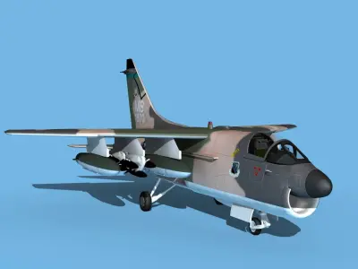 Chance Vought A-7E Corsair II V03 USAF 3D model
