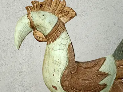 Antique Bird on Stand by Jeffan 2 3D model