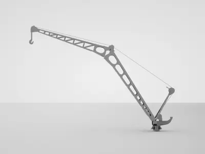 Naval Crane 4 - World War 2 Warship 3D model