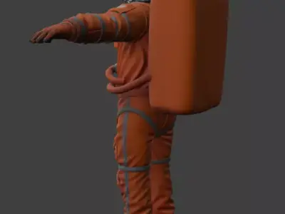 Realistic Astronaut Space Suit 3D model 2