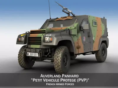 Auverland Panhard PVP - French Army 3D model