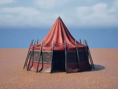 Medieval Tents Asset Pack - Game Ready Low-poly 3D model