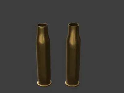 3D 556 Rifle Ammo Model With Textures Low Poly And High Poly Low-poly 3D model