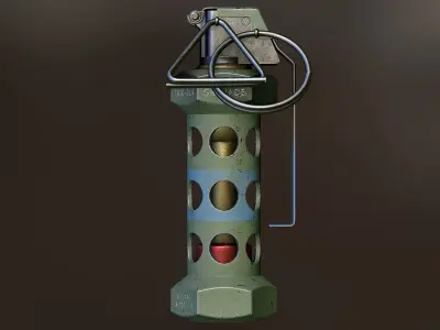 M84 Stun Grenade Game Ready Low-poly 3D model