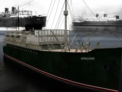 ship Armenia Low-poly 3D model