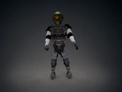 SPACE ROC ROBOT Low-poly 3D model