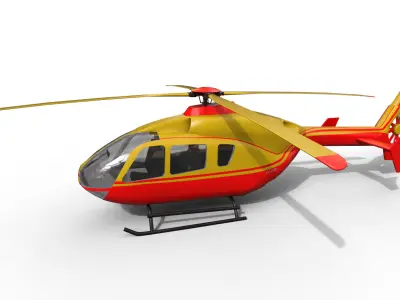 EC135 Helicopter Low-poly 3D model