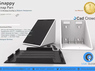 Snappy ipad tablet stand Free 3D model