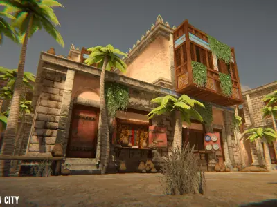 Eastern city - Grand bazaar 3D model