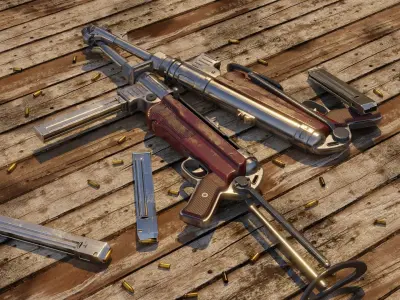 Weapon Maschinenpistole 40 - MP 40 Low-poly 3D model