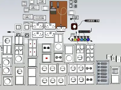 Electrical systems all Components 3d model 3D model