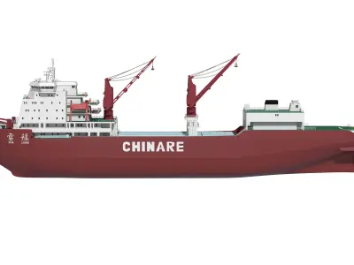 China largest Scientific research ship Xuelong 3D model