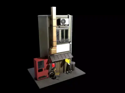 Japanese House Low-poly 3D model