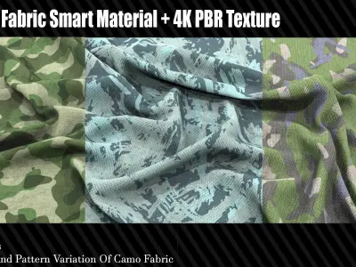 50 Camo Fabric Smart Material 4K PBR Texture Texture