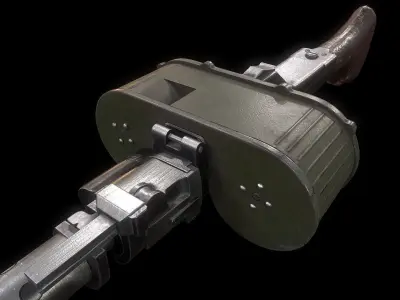 MG 34 42 WW2 German Machine gun PBR  Low-poly 3D model