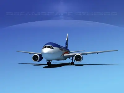 Boeing 767-100 Lan Chile 3D model