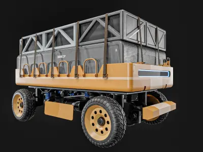Sci-Fi Transport Vehicle Low-poly 3D model