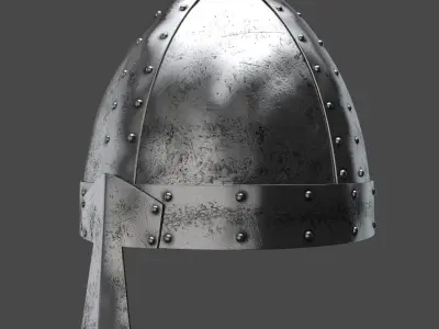 Medieval helmet Low-poly 3D model