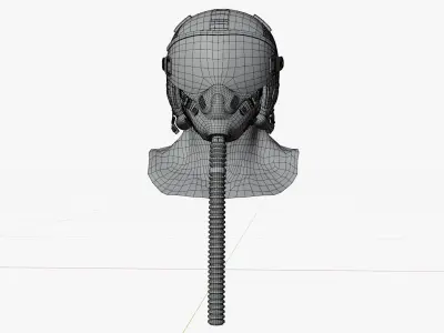 Pilot Helmet Low-poly 3D model