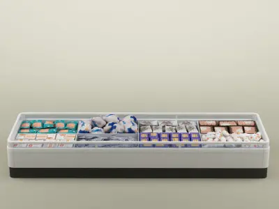 Store display refrigerator freezer 01 3D model