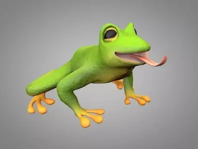 Frog or toad Low-poly 3D model