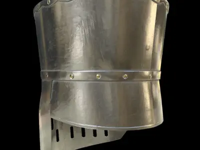 Flat top Helmet Low-poly 3D model