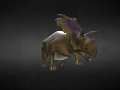 Medusaceratops Jurassic Dinosaur Low-poly 3D model