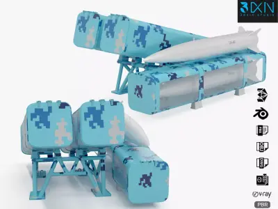 CM-401 Chinese Anti-Ship Ballistic Missile 3D model