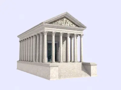 Roman temple 3D model