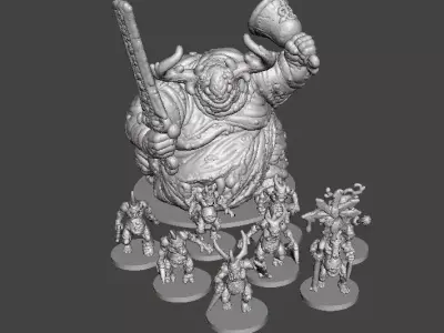 6MM SCALE DISEASE DEMONS SET MINIATURE MODELS SCIFI FANTASY GAME 3D print model