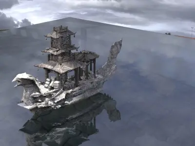 Chinese Treasure Ship 3D model