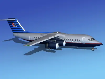 BAe 146-300 United Airlines 1 3D model