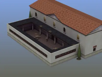 Ancient School Building 3D model