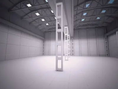 Hangar building 3D model