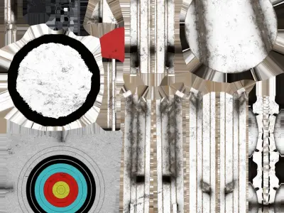 Archery Target Low-poly 3D model