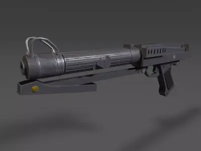 DC-15S Blaster Rifle Free low-poly 3D model