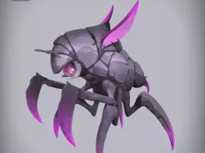 Spider Enemy 1 Horror Alien Stylized Creature Low-poly 3D model