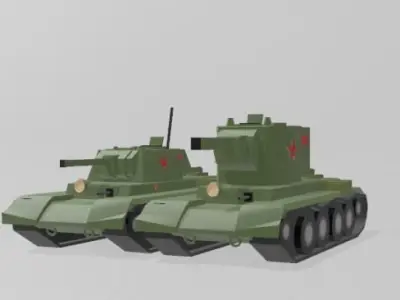 classic soveit vehicle pack lowpoly Free 3D model