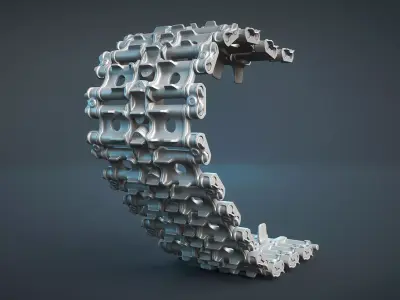 T-64 Tank Track Link 3D model