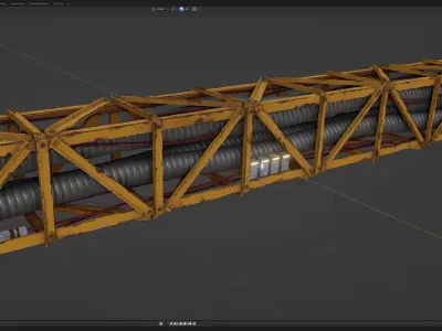 Sci-Fi Kit Free 08 Tubes Cables-PBR Free low-poly 3D model