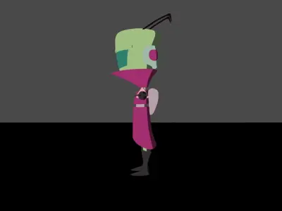 Invader Zim-Unrigged 3D model