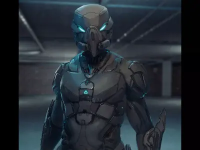 Robot Soldier  Low-poly 3D model