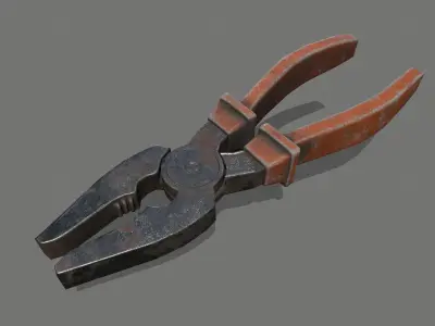 nippers old pliers Low-poly 3D model