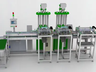 Usb cable production equipment 3D model