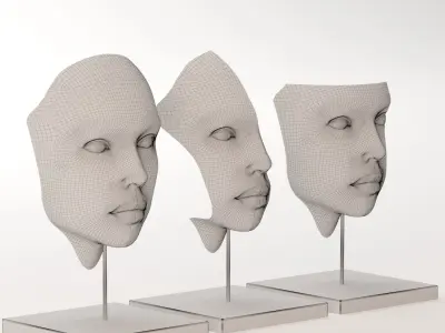 Faces Sculpture Free 3D model