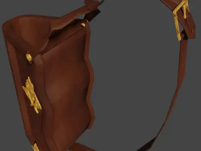 Mongol Style Arrow Sack Low-poly 3D model