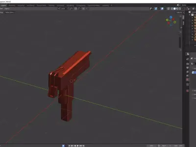 usp 3d gun Free 3D model