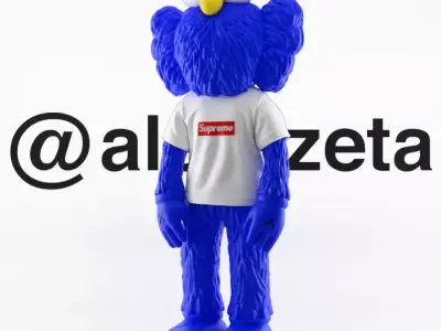 Kaws BFF Box Logo Supreme for Ptint 3D print model